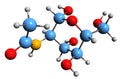 3D image of Glucosamine skeletal formula