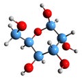 3D image of Gulose skeletal formula
