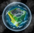 Little voxel planet Royalty Free Stock Photo