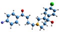 3D image of Haloperidol skeletal formula