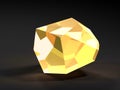 3D image of Healing Yellow Citrine - Clear Crystal on Black Background