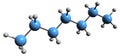 3D image of Heptane skeletal formula