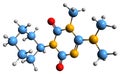 3D image of Hexazinone skeletal formula