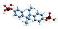 3D image of Hexestrol diphosphate skeletal formula Royalty Free Stock Photo