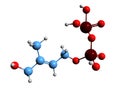 3D image of HMBPP skeletal formula