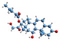 3D image of Hydrocortisone valerate skeletal formula