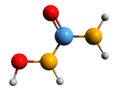 3D image of Hydroxycarbamide skeletal formula Royalty Free Stock Photo