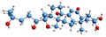 3D image of Hydroxyecdysone skeletal formula