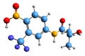 3D image of Hydroxyflutamide skeletal formula