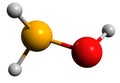 3D image of Hydroxylamine skeletal formula