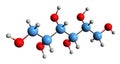 3D image of Iditol skeletal formula Royalty Free Stock Photo