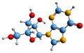 3D image of Inosine skeletal formula