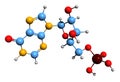 3D image of inosinic acid skeletal formula