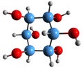 3D image of Inositol skeletal formula