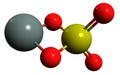 3D image of Iron II sulfate skeletal formula