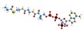 3D image of Isobutyryl-CoA skeletal formula