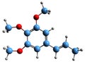 3D image of isoelemycin skeletal formula