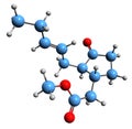 3D image of Jasmonate skeletal formula