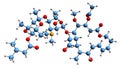 3D image of Josamycin skeletal formula