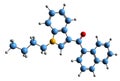 3D image of JWH-073 skeletal formula