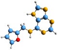 3D image of Kinetin skeletal formula