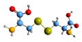 3D image of L-cystine skeletal formula