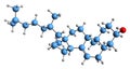 3D image of Lathosterol skeletal formula