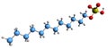 3D image of laureth sulfate skeletal formula