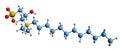 3D image of Lauryl hydroxysultaine skeletal formula