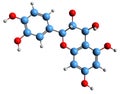 3D image of Leucocyanidin skeletal formula