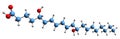 3D image of Leukotriene B4 skeletal formula Royalty Free Stock Photo