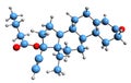 3D image of Levonorgestrel butanoate skeletal formula