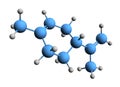 3D image of limonene skeletal formula Royalty Free Stock Photo