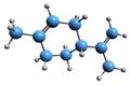 3D image of Limonene skeletal formula Royalty Free Stock Photo