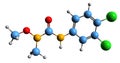 3D image of Linuron skeletal formula