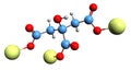 3D image of Lithium citrate skeletal formula