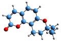 3D image of Lomatin skeletal formula