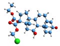 3D image of Loteprednol etabonate skeletal formula