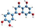 3D image of Luteolin skeletal formula