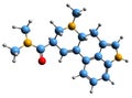 3D image of Lysergic acid diethylamide skeletal formula Royalty Free Stock Photo