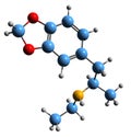 3D image of MDEA skeletal formula
