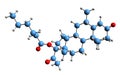 3D image of Medroxyprogesterone caproate skeletal formula