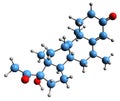 3D image of Medroxyprogesterone skeletal formula