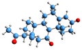 3D image of Medrysone skeletal formula
