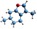 3D image of Menthofuran skeletal formula