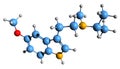 3D image of 5-MeO-MiPT skeletal formula