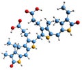 3D image of Mesobilirubin skeletal formula