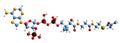 3D image of Methacrylyl-CoA skeletal formula