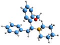 3D image of Methoxphenidine skeletal formula