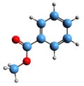 3D image of Methyl benzoate skeletal formula